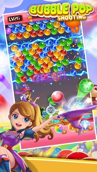 Bubble Pop - Classic Bubble Sh [MOD: все уровни и без рекламы] на Андроид — скриншот 1