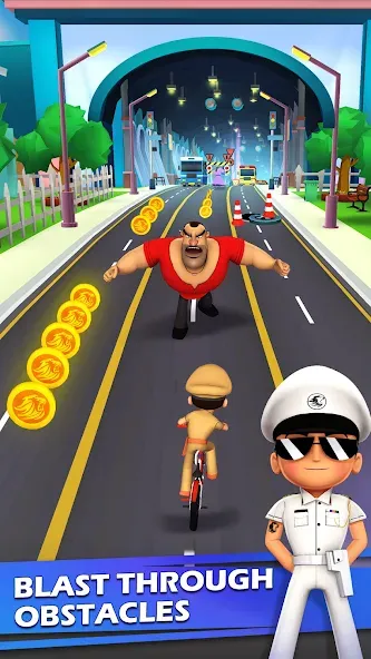 Скачать Little Singham Cycle Race [MOD: безлимитные монеты и все велосипеды] — скриншот 3