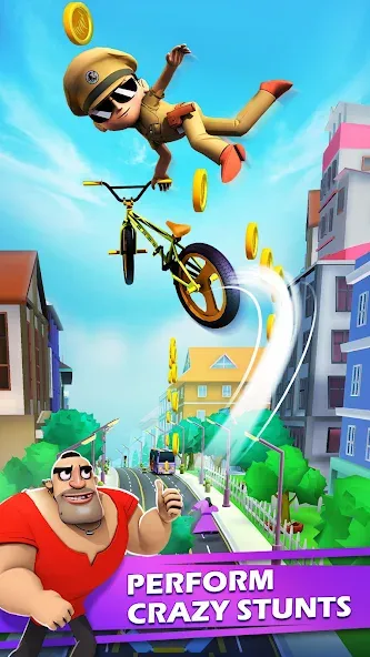 Скачать Little Singham Cycle Race [MOD: безлимитные монеты и все велосипеды] — скриншот 4
