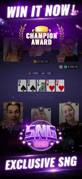 Скачать взлом PokerGaga: Texas Holdem Live [MOD: безлимитные фишки и vip разблокирован] — скриншот 3