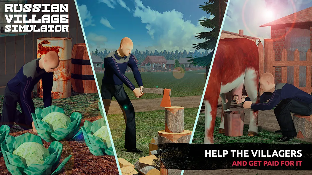 Russian Village Simulator 3D [MOD: безлимитные деньги и ресурсы] последняя версия — скриншот 3