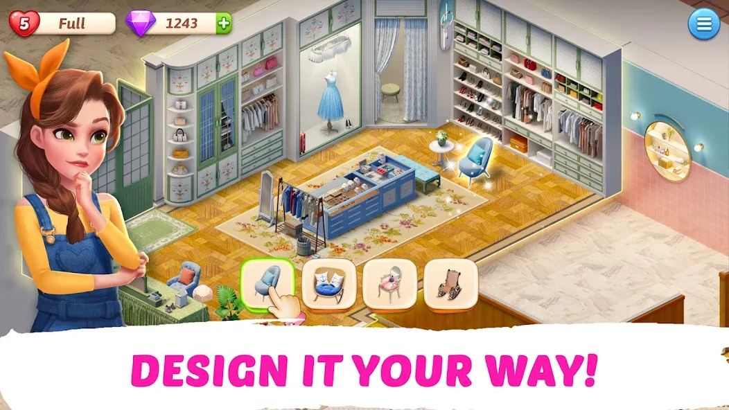 My Story - Mansion Makeover [MOD: безлимитные монеты и бесплатный ремонт] (Бесплатно / APK) — скриншот 3