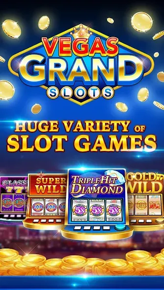 Скачать Vegas Grand Slots:Casino Games [MOD: безлимитные монеты и бонусы] — скриншот 1