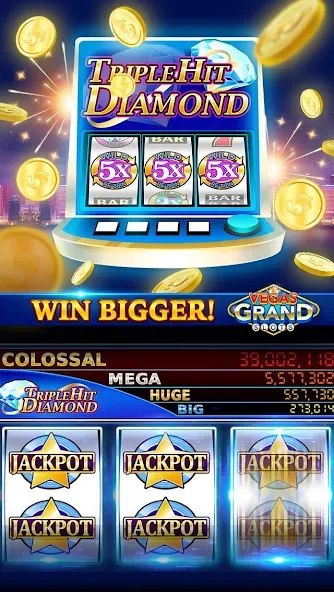 Скачать Vegas Grand Slots:Casino Games [MOD: безлимитные монеты и бонусы] — скриншот 5