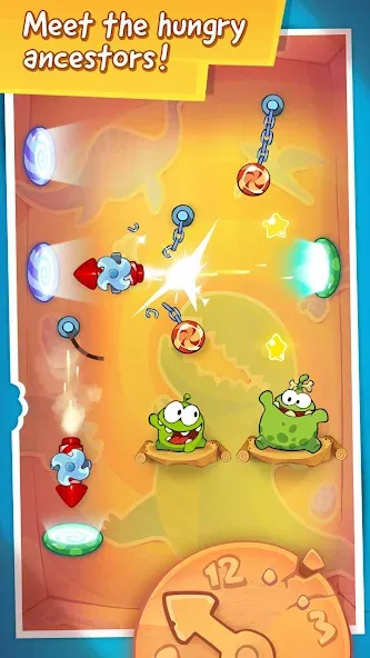Cut the Rope: Time Travel [MOD: безлимитные подсказки и открыты все уровни] (Бесплатно / APK) — скриншот 4