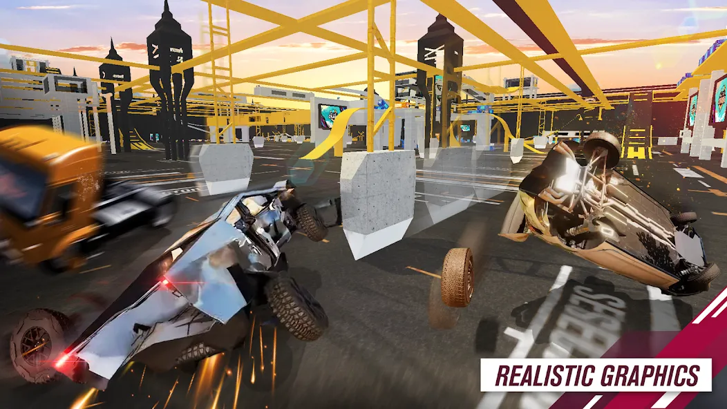 Взломанная All Cars Crash [MOD: безлимитные деньги и открыты все машины] на Андроид — скриншот 5