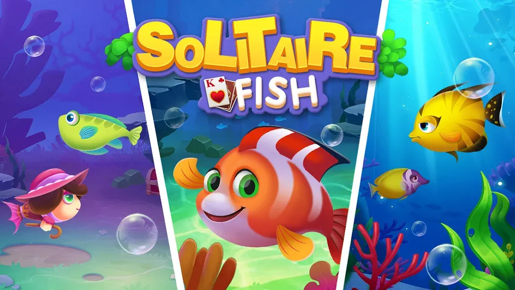 Solitaire Fish Klondike Card [MOD: без рекламы и много монет] на Андроид — скриншот 5