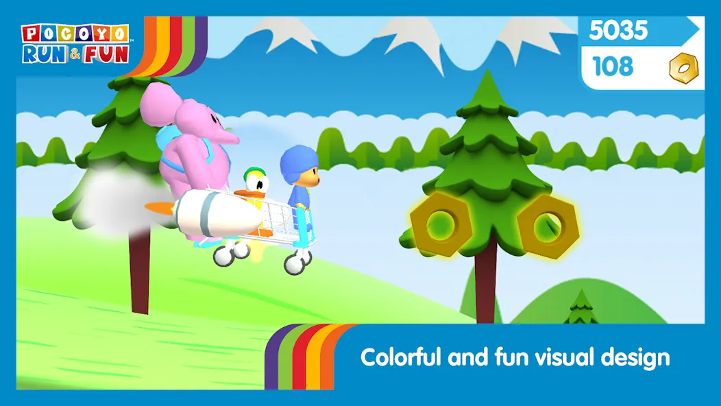 Pocoyo Run & Fun: Cartoon Jump [MOD: без рекламы и бесконечные жизни] последняя версия — скриншот 5
