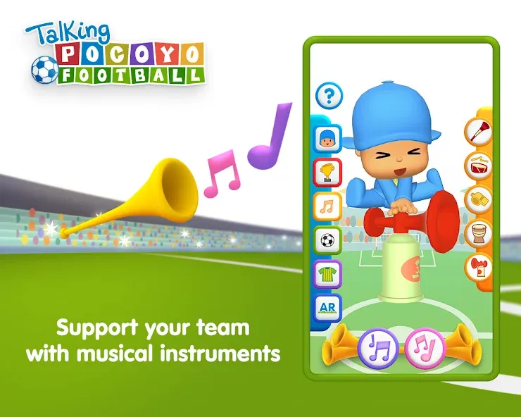 Talking Pocoyo Football [MOD: безлимитные монеты и открытые мячи] (Бесплатно / APK) — скриншот 4
