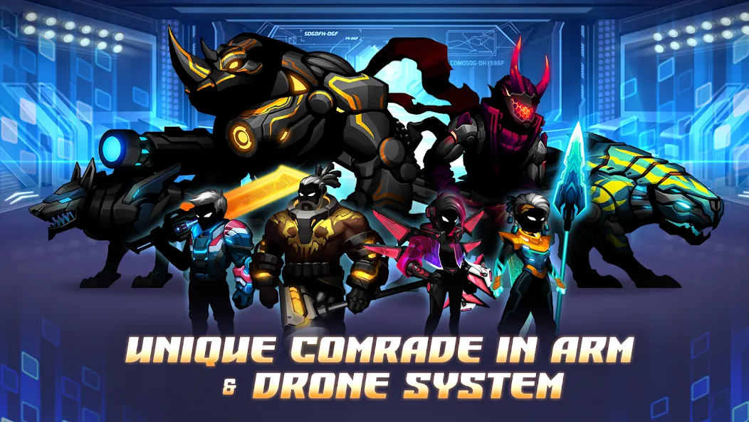 Cyber Fighters: Offline Game [MOD: безлимитные деньги и оружие] на Андроид — скриншот 5