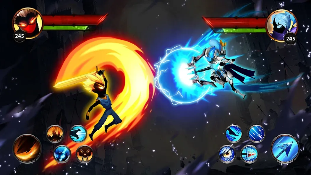 Stickman Legends Offline Games [MOD: безлимитные деньги и мощное оружие] последняя версия — скриншот 1