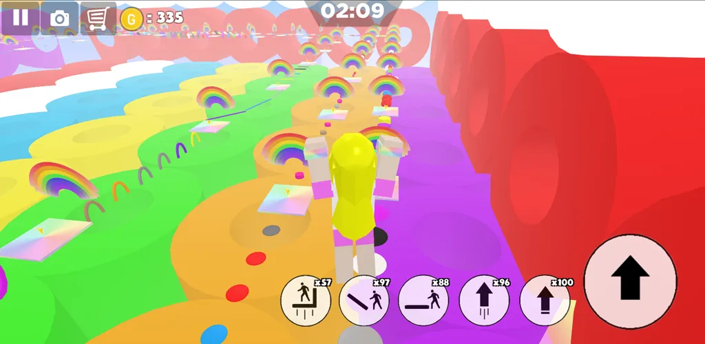 Rainbow Parkour sweet Girl [MOD: яркие уровни и лёгкий паркур] последняя версия — скриншот 1