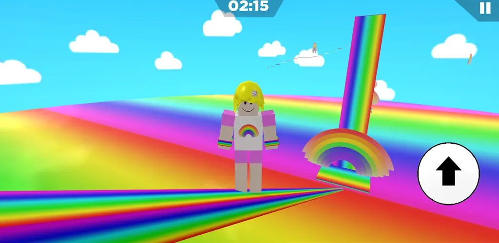 Rainbow Parkour sweet Girl [MOD: яркие уровни и лёгкий паркур] последняя версия — скриншот 2