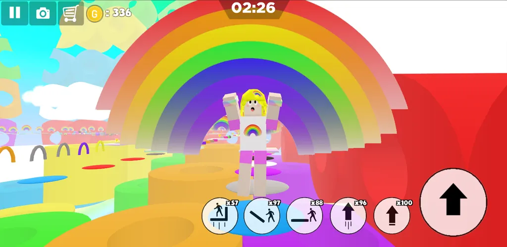 Rainbow Parkour sweet Girl [MOD: яркие уровни и лёгкий паркур] последняя версия — скриншот 3