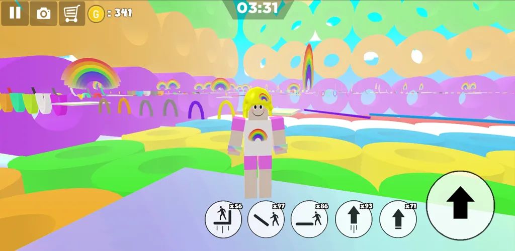 Rainbow Parkour sweet Girl [MOD: яркие уровни и лёгкий паркур] последняя версия — скриншот 4