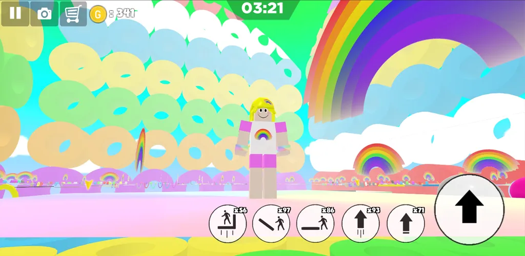 Rainbow Parkour sweet Girl [MOD: яркие уровни и лёгкий паркур] последняя версия — скриншот 5