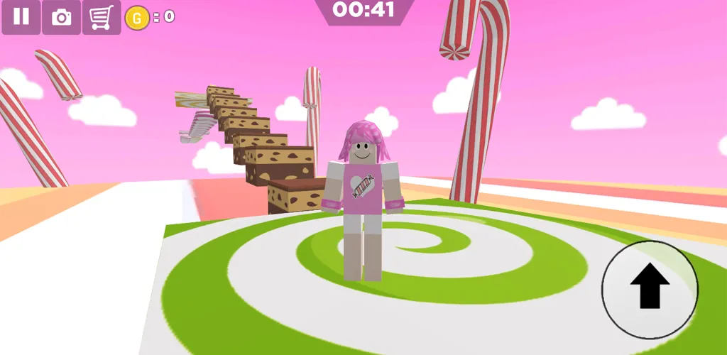 Candy Parkour Sweet girl [MOD: много сладких костюмов и уровней] (Бесплатно / APK) — скриншот 1