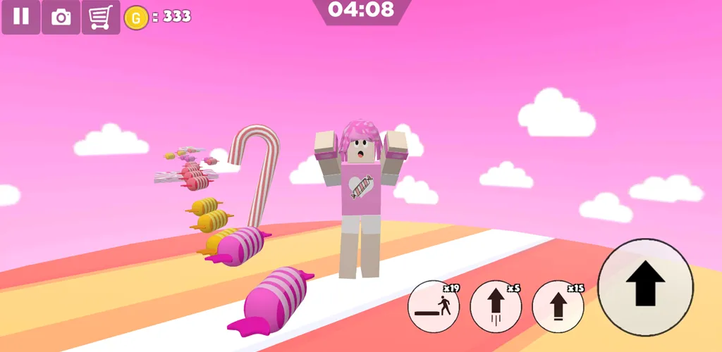 Candy Parkour Sweet girl [MOD: много сладких костюмов и уровней] (Бесплатно / APK) — скриншот 4