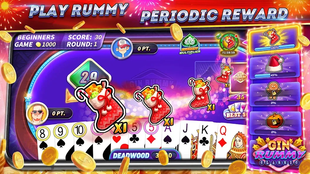 Скачать Gin Rummy Online & Offline [MOD: открыты все функции без рекламы] — скриншот 1