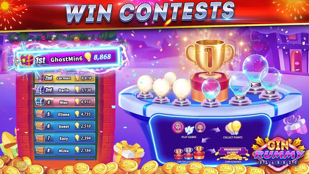 Скачать Gin Rummy Online & Offline [MOD: открыты все функции без рекламы] — скриншот 2