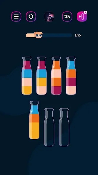 Get Color - Water Sort Puzzle [MOD: без рекламы и бесконечные подсказки] (Бесплатно / APK) — скриншот 3