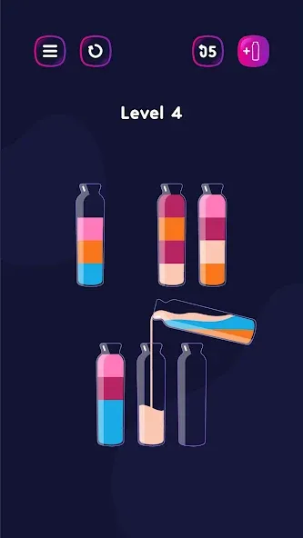 Get Color - Water Sort Puzzle [MOD: без рекламы и бесконечные подсказки] (Бесплатно / APK) — скриншот 5