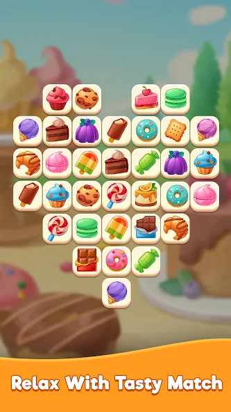 Скачать взлом Tasty Match - Zen Connect [MOD: без рекламы и много денег] — скриншот 1