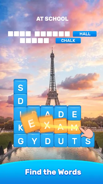 Words Warehouse：Test Your Mind [MOD: открыты все уровни и подсказки] (Бесплатно / APK) — скриншот 1