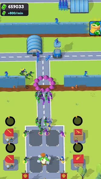 Взломанная Zombie Factory Attack [MOD: безлимитные ресурсы и усиленная защита] на Андроид — скриншот 1