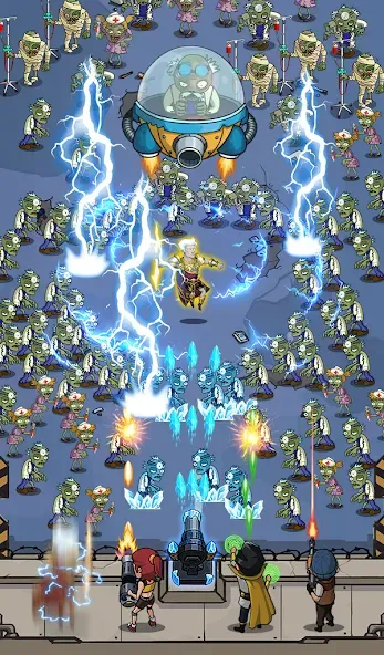 Скачать Zombie War Idle Defense Game [MOD: безлимитные деньги и алмазы] на телефон — скриншот 2