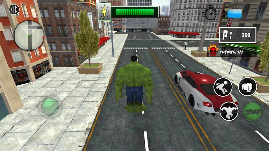 Скачать Monster Superhero: Green Fight [MOD: безлимитные деньги и здоровье] — скриншот 5