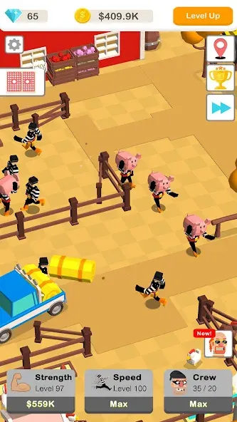 Скачать Idle Robbery [MOD: безлимитные деньги и бесконечная энергия] на телефон — скриншот 2