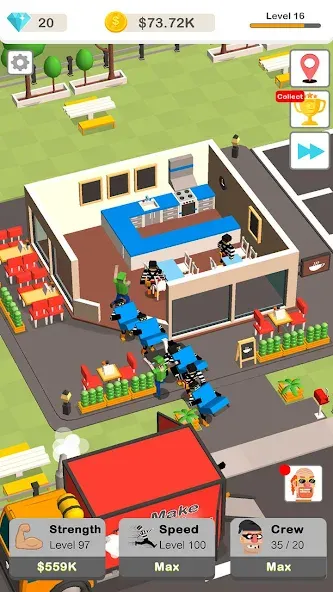 Скачать Idle Robbery [MOD: безлимитные деньги и бесконечная энергия] на телефон — скриншот 5