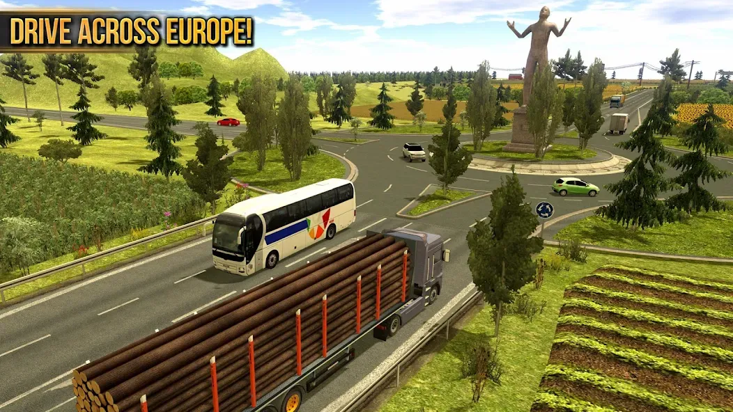 Взломанная Truck Simulator : Europe [MOD: безлимитные деньги и топливо] на Андроид — скриншот 3