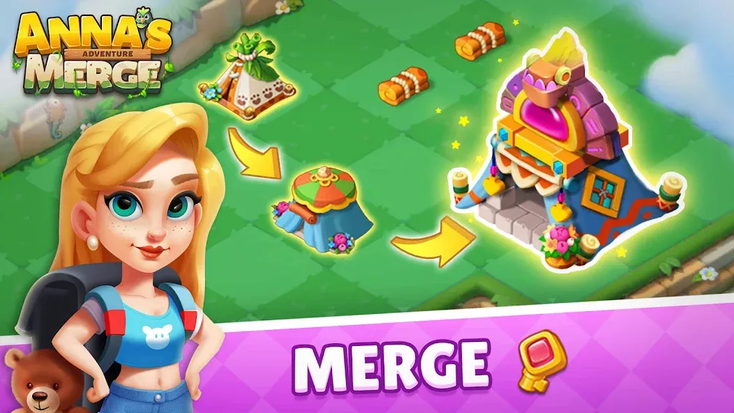 Anna's Merge Adventure [MOD: безлимитные деньги и энергия] на Андроид — скриншот 2