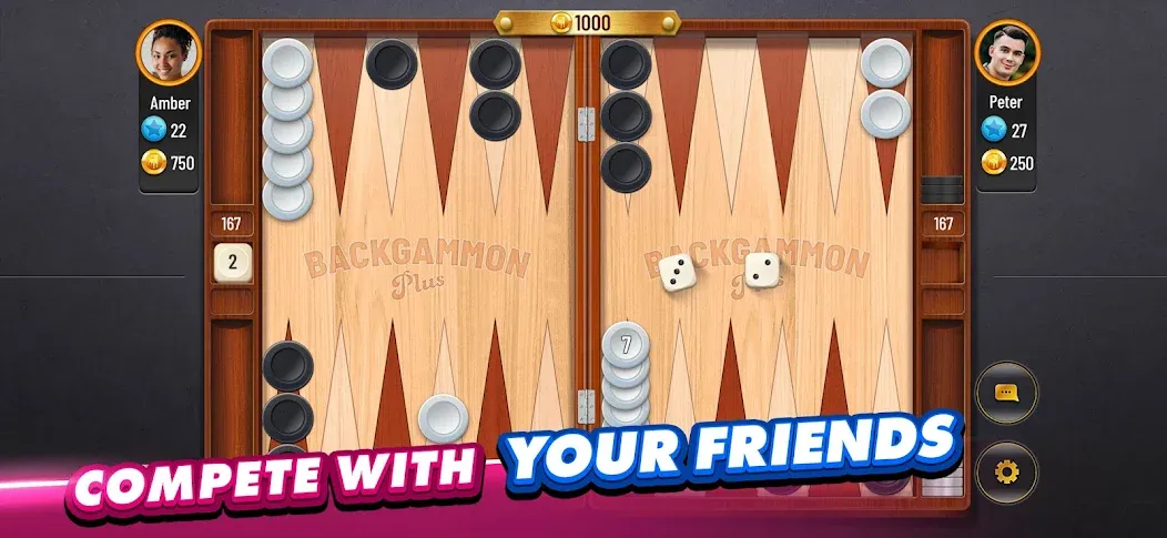 Скачать Backgammon Plus - Board Game [MOD: без рекламы и много монет] — скриншот 2