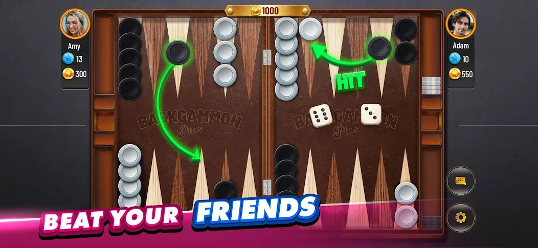Скачать Backgammon Plus - Board Game [MOD: без рекламы и много монет] — скриншот 3