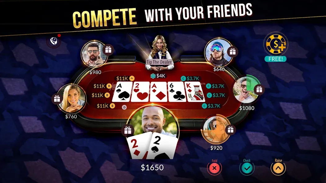 Zynga Poker ™ – Texas Holdem [MOD: безлимитные фишки и деньги] — Скачать бесплатно (APK) — скриншот 3