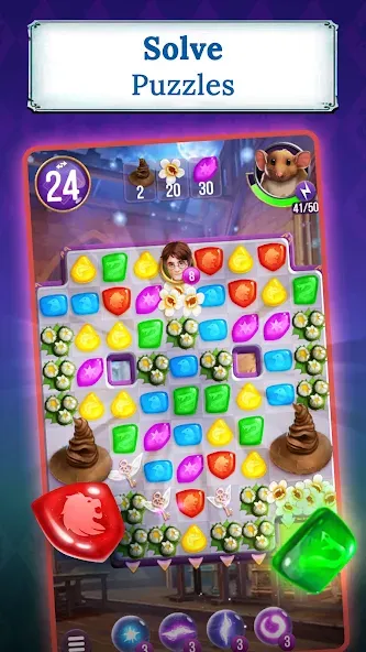 Скачать Harry Potter: Puzzles & Spells [MOD: безлимитные монеты и бустеры] на телефон — скриншот 1