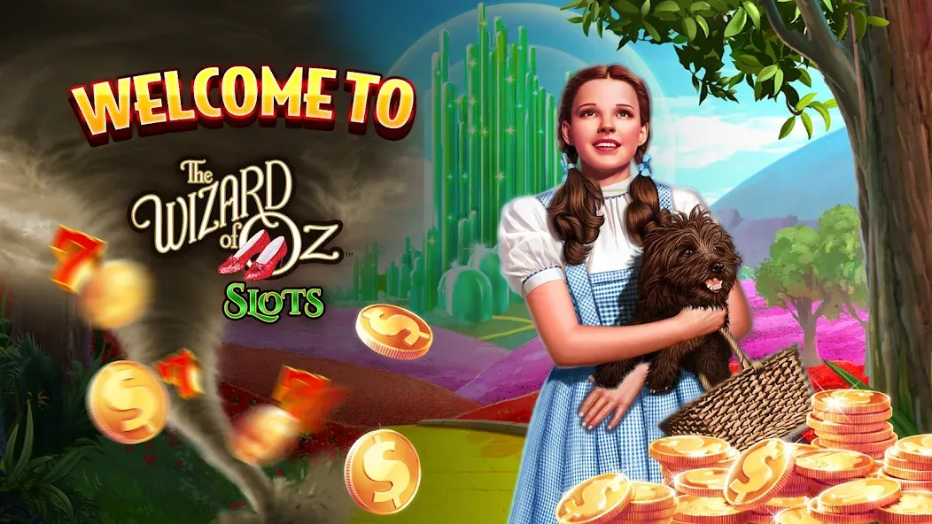 Скачать взлом Wizard of Oz Slots Games [MOD: безлимитные монеты и бесплатные вращения] — скриншот 1