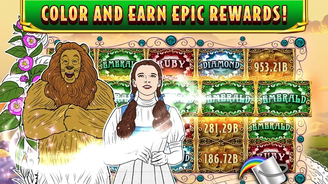 Скачать взлом Wizard of Oz Slots Games [MOD: безлимитные монеты и бесплатные вращения] — скриншот 5
