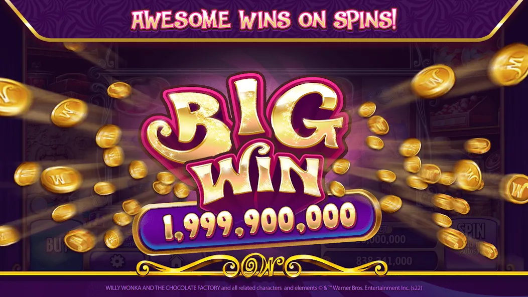 Скачать Willy Wonka Vegas Casino Slots [MOD: безлимитные монеты и бонусы] — скриншот 2