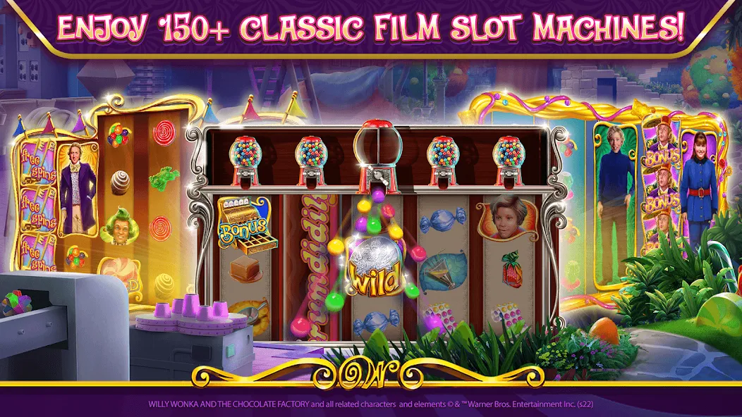 Скачать Willy Wonka Vegas Casino Slots [MOD: безлимитные монеты и бонусы] — скриншот 3
