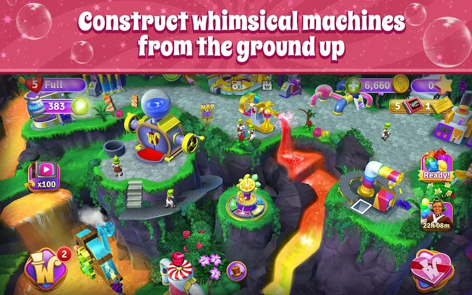 Wonka's World of Candy Match 3 [MOD: безлимитные жизни и монеты] (Бесплатно / APK) — скриншот 2