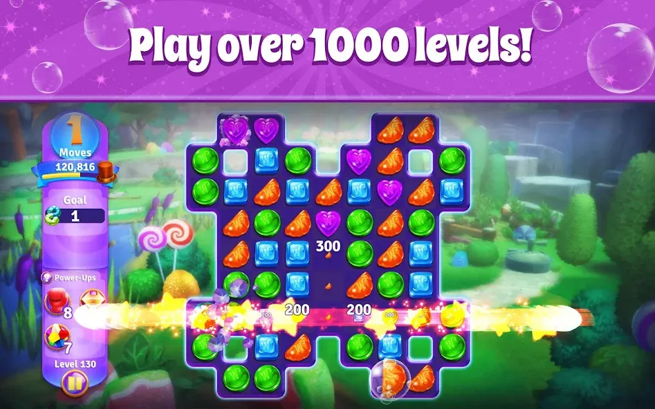 Wonka's World of Candy Match 3 [MOD: безлимитные жизни и монеты] (Бесплатно / APK) — скриншот 3