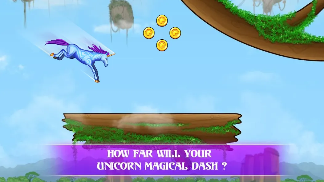 Скачать взлом Unicorn Dash: Magical Run [MOD: безлимитные монеты и ускорение бега] — скриншот 2