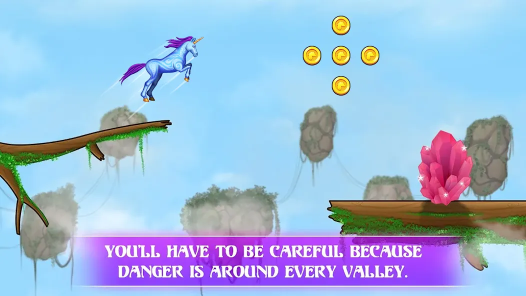 Скачать взлом Unicorn Dash: Magical Run [MOD: безлимитные монеты и ускорение бега] — скриншот 5