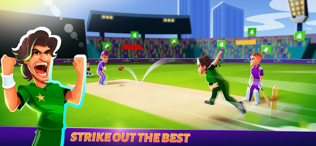 Скачать Hitwicket An Epic Cricket Game [MOD: безлимитные деньги и энергия] — скриншот 3