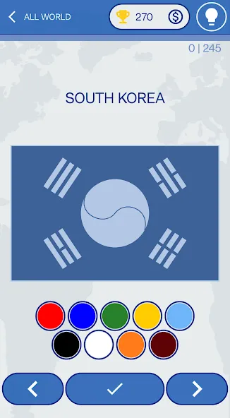 Скачать взлом The Flags of the World Quiz [MOD: открыты все флаги и уровни] — скриншот 2