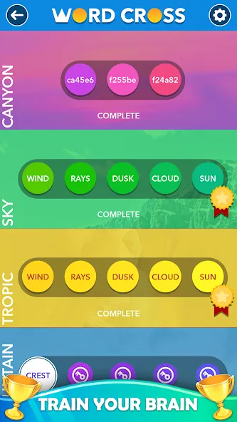 Скачать взлом Word Cross: Offline Word Games [MOD: без рекламы и все уровни открыты] — скриншот 4